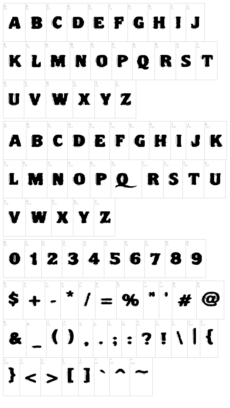 VTC Night of the dead corrupt font map